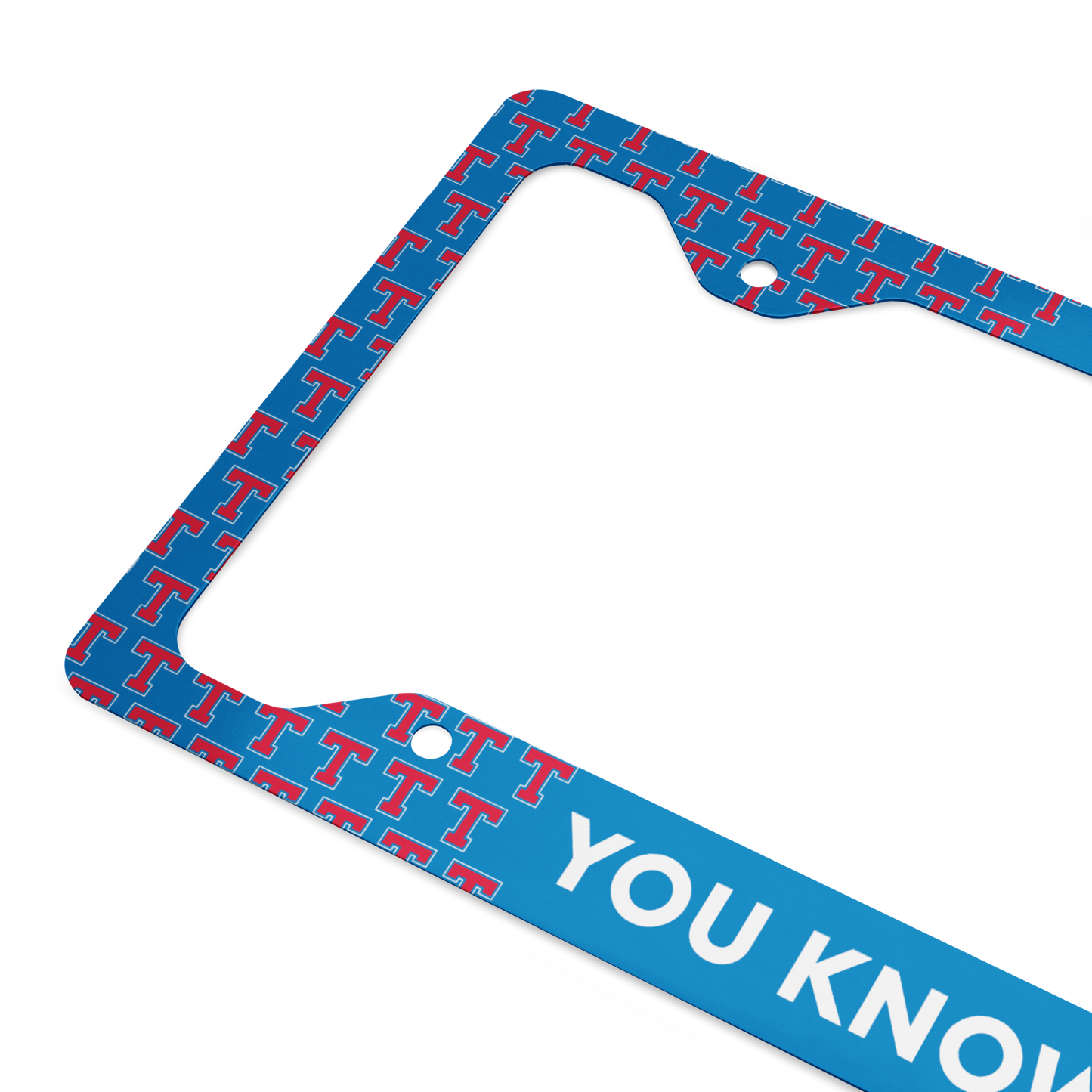 You Know Metal License Plate Frame